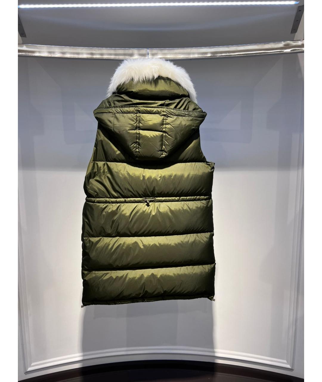 YVES SALOMON Зеленый полиэстеровый жилет, фото 2