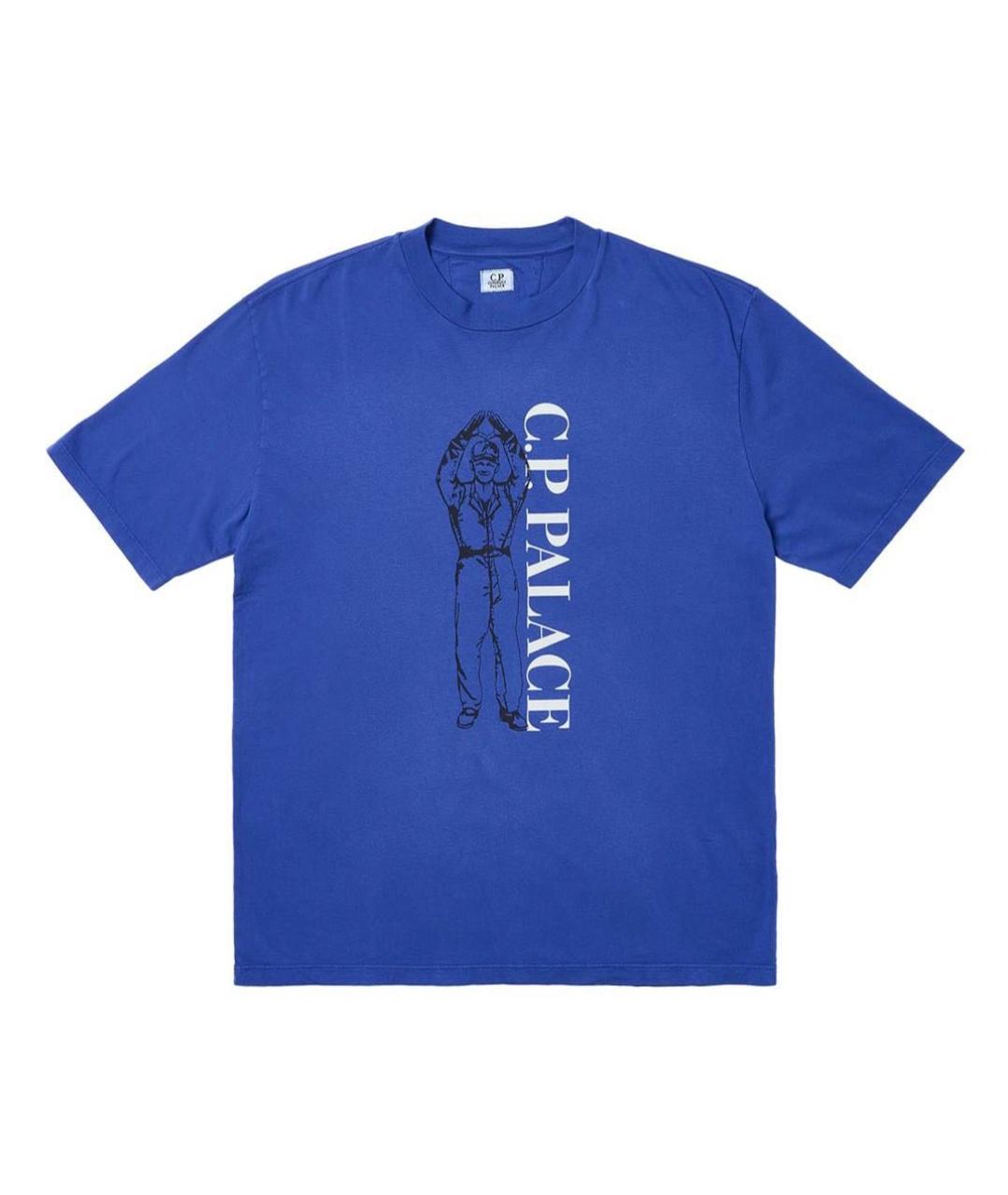 CP COMPANY Синяя хлопковая футболка, фото 1