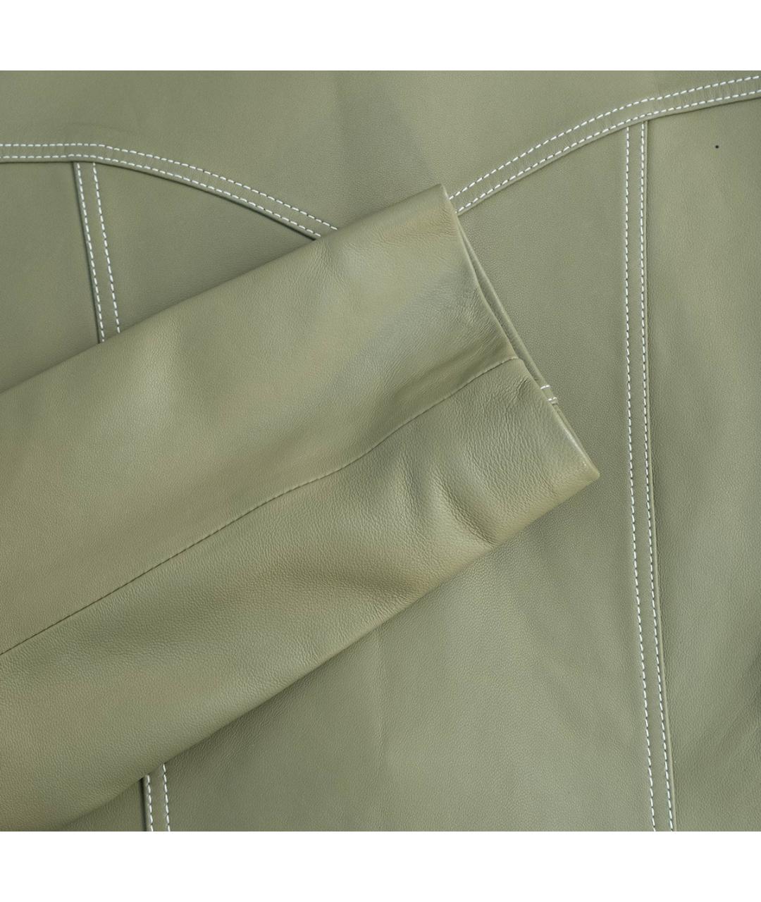 ROHE Хаки кожаная куртка, фото 5