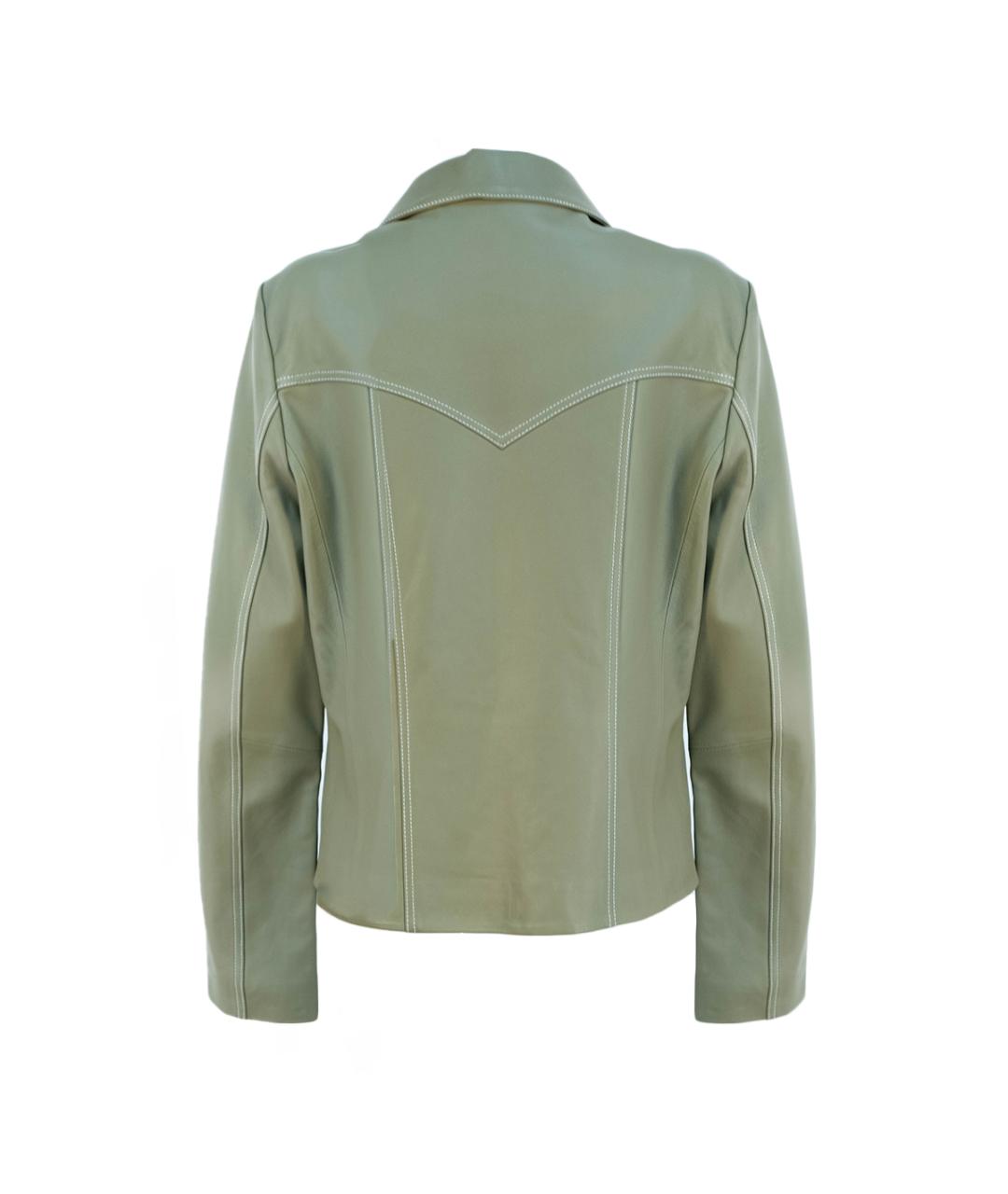 ROHE Хаки кожаная куртка, фото 2