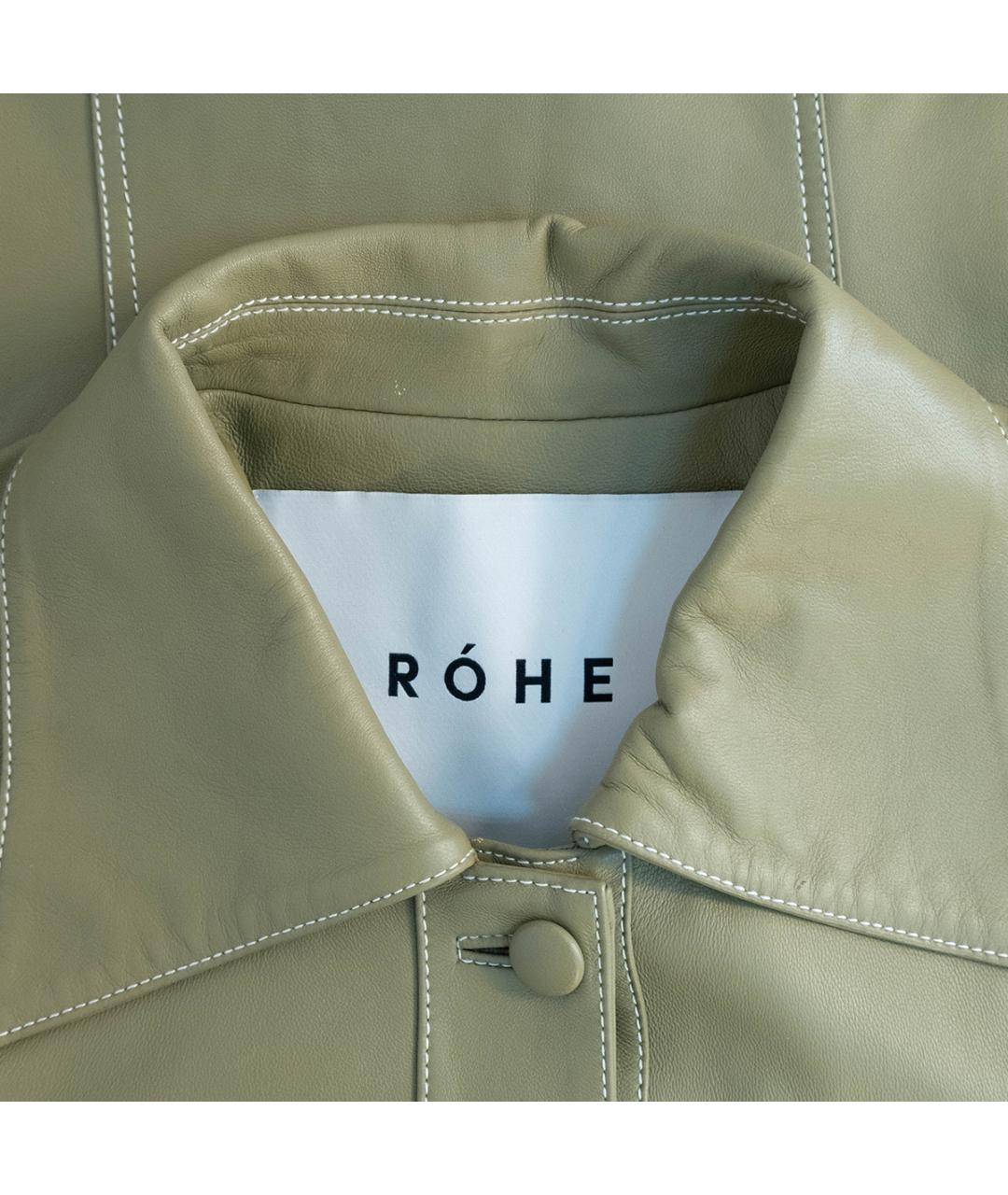 ROHE Хаки кожаная куртка, фото 3