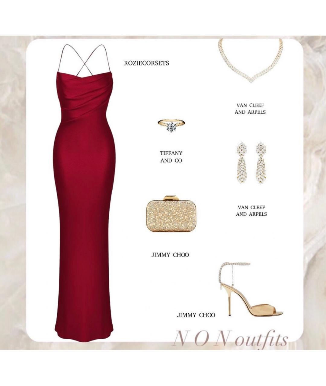 ROZIECORSETS Бордовое атласное вечернее платье, фото 3