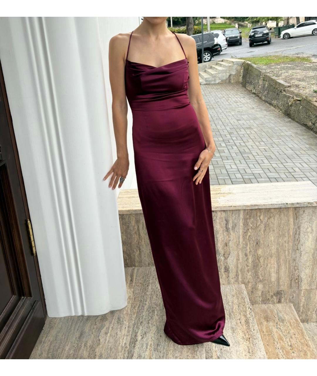 ROZIECORSETS Бордовое атласное вечернее платье, фото 2