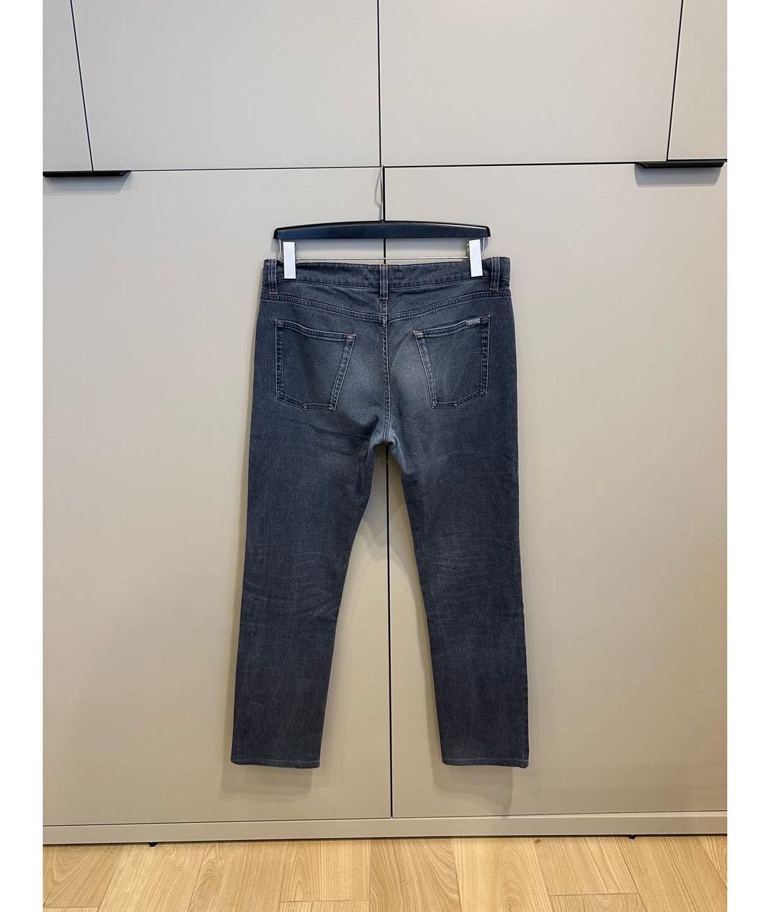 LORO PIANA Антрацитовые хлопковые джинсы скинни, фото 2