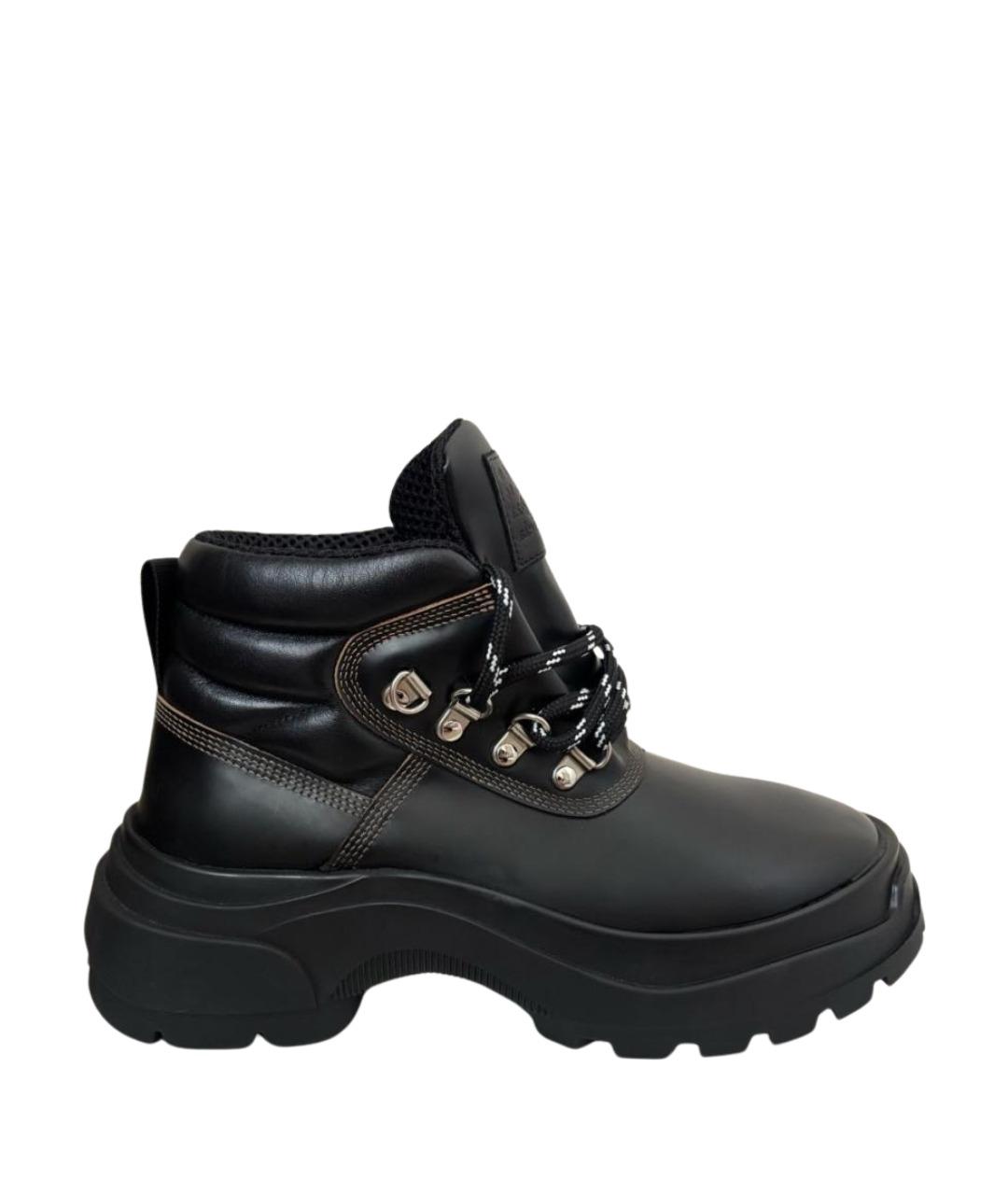 MAISON MARGIELA Черные кожаные ботинки, фото 1