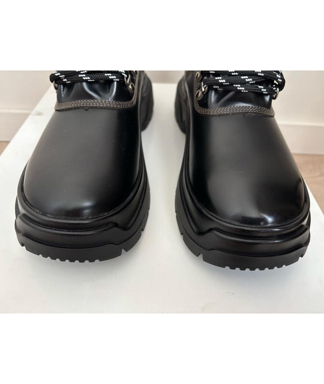 MAISON MARGIELA Черные кожаные ботинки, фото 8