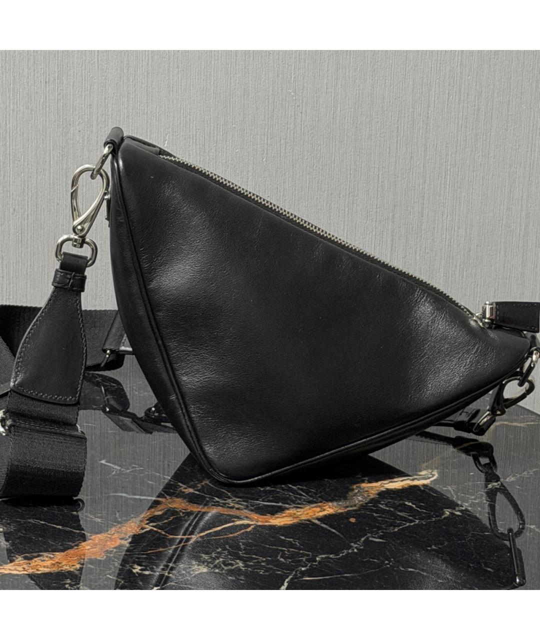 PRADA Черная кожаная сумка через плечо, фото 3