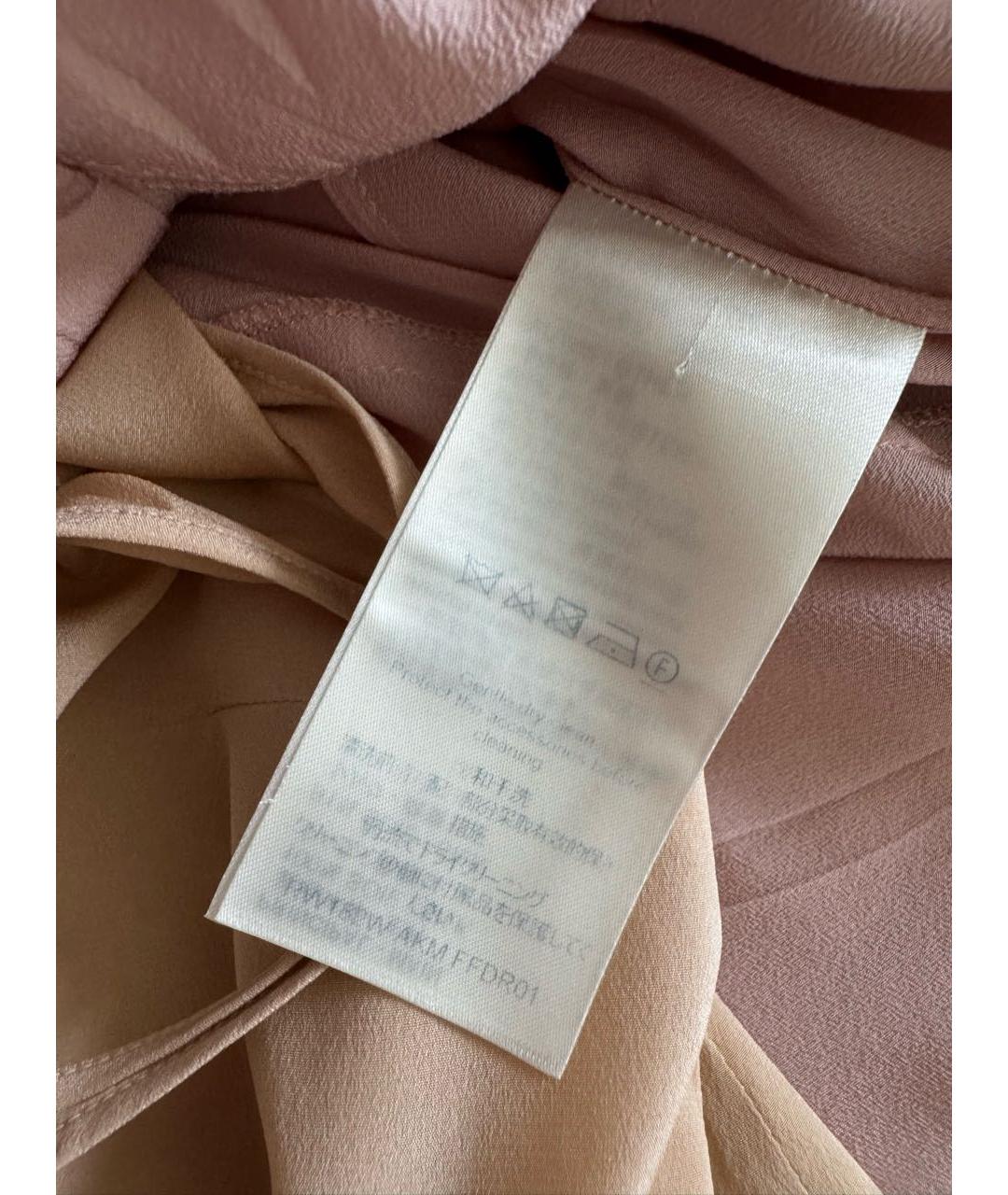 LOUIS VUITTON Розовое шелковое повседневное платье, фото 4