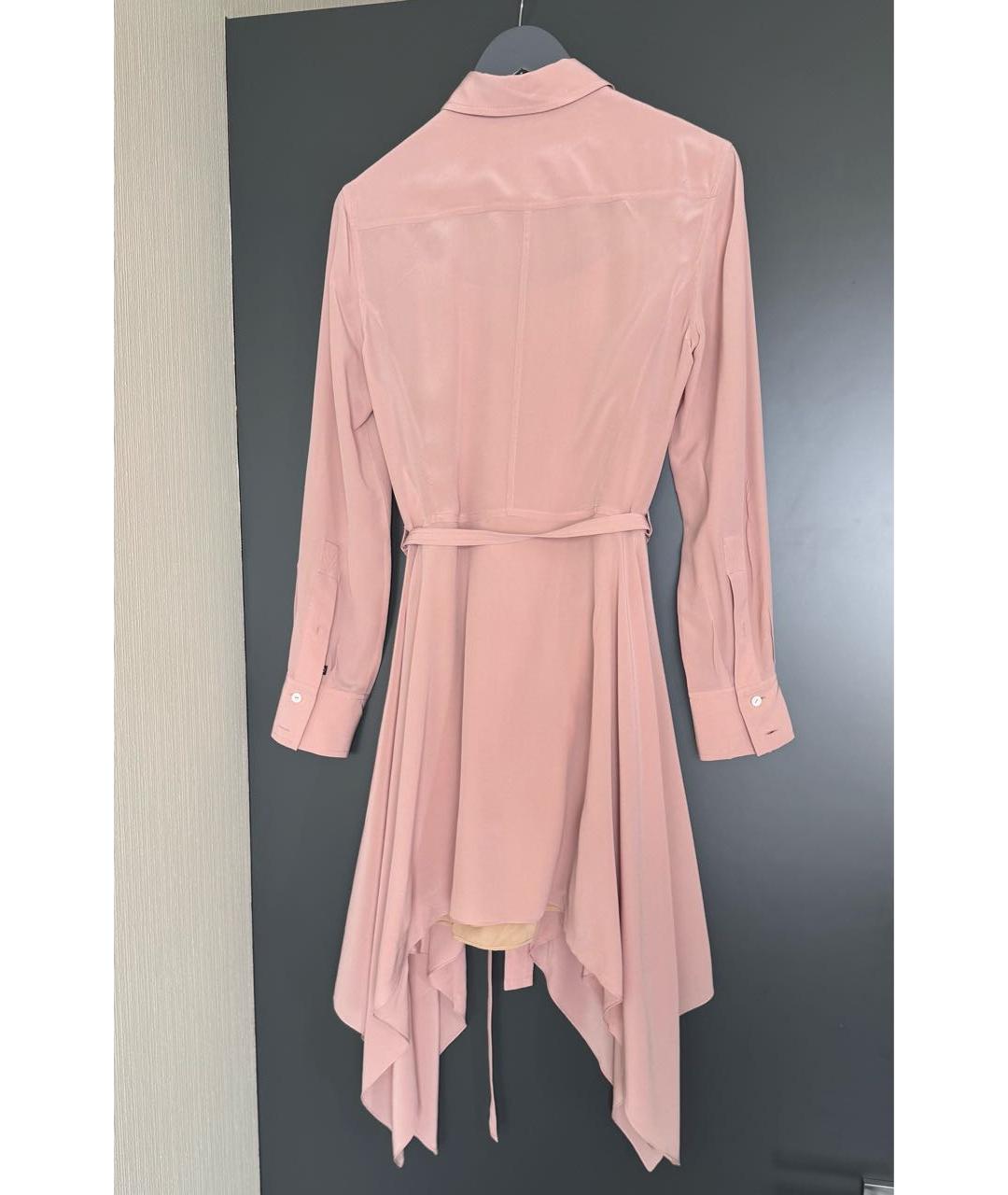 LOUIS VUITTON Розовое шелковое повседневное платье, фото 7