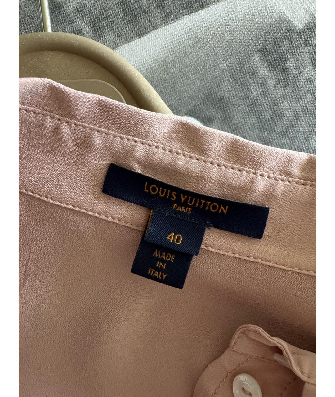 LOUIS VUITTON Розовое шелковое повседневное платье, фото 3