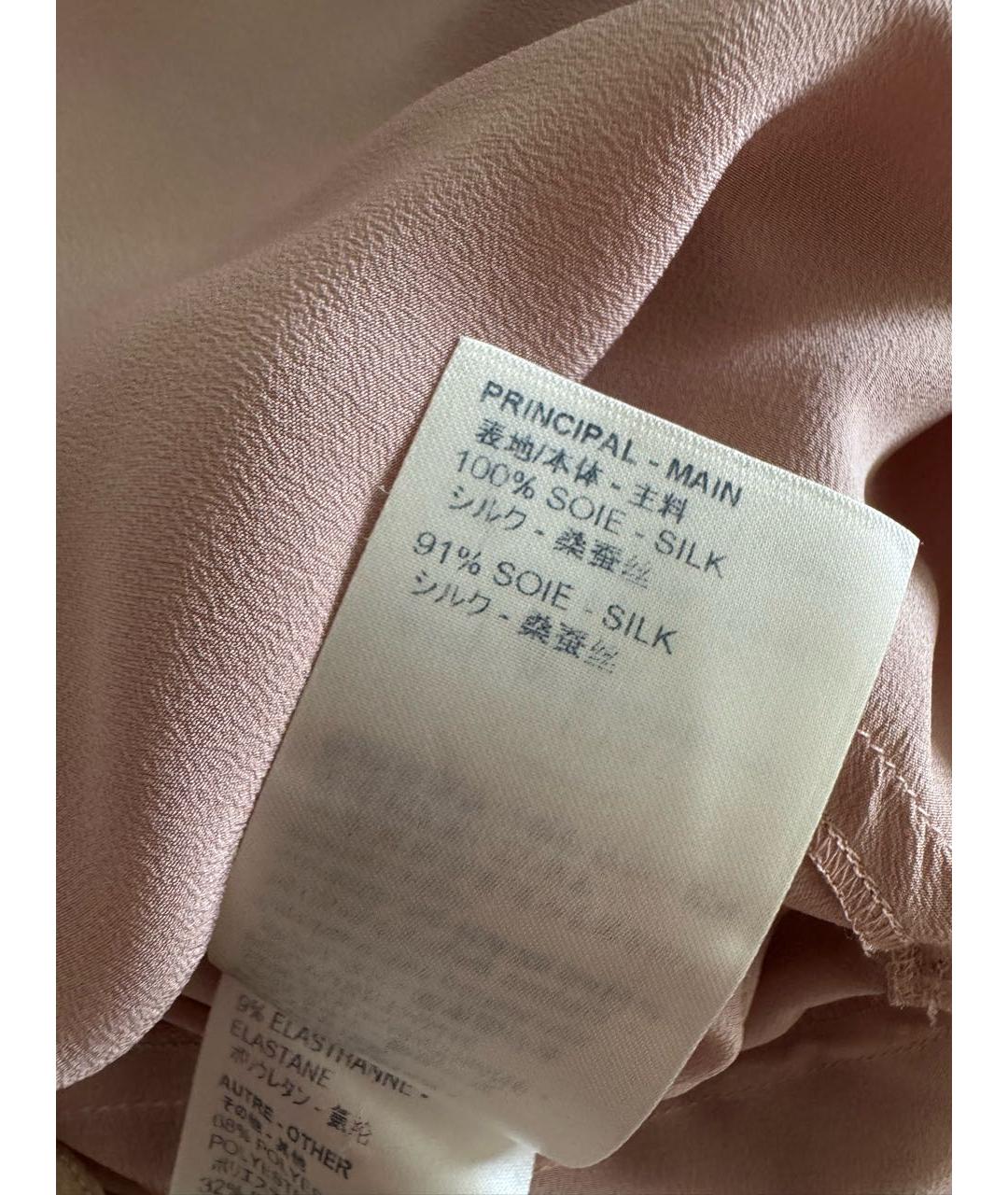 LOUIS VUITTON Розовое шелковое повседневное платье, фото 6