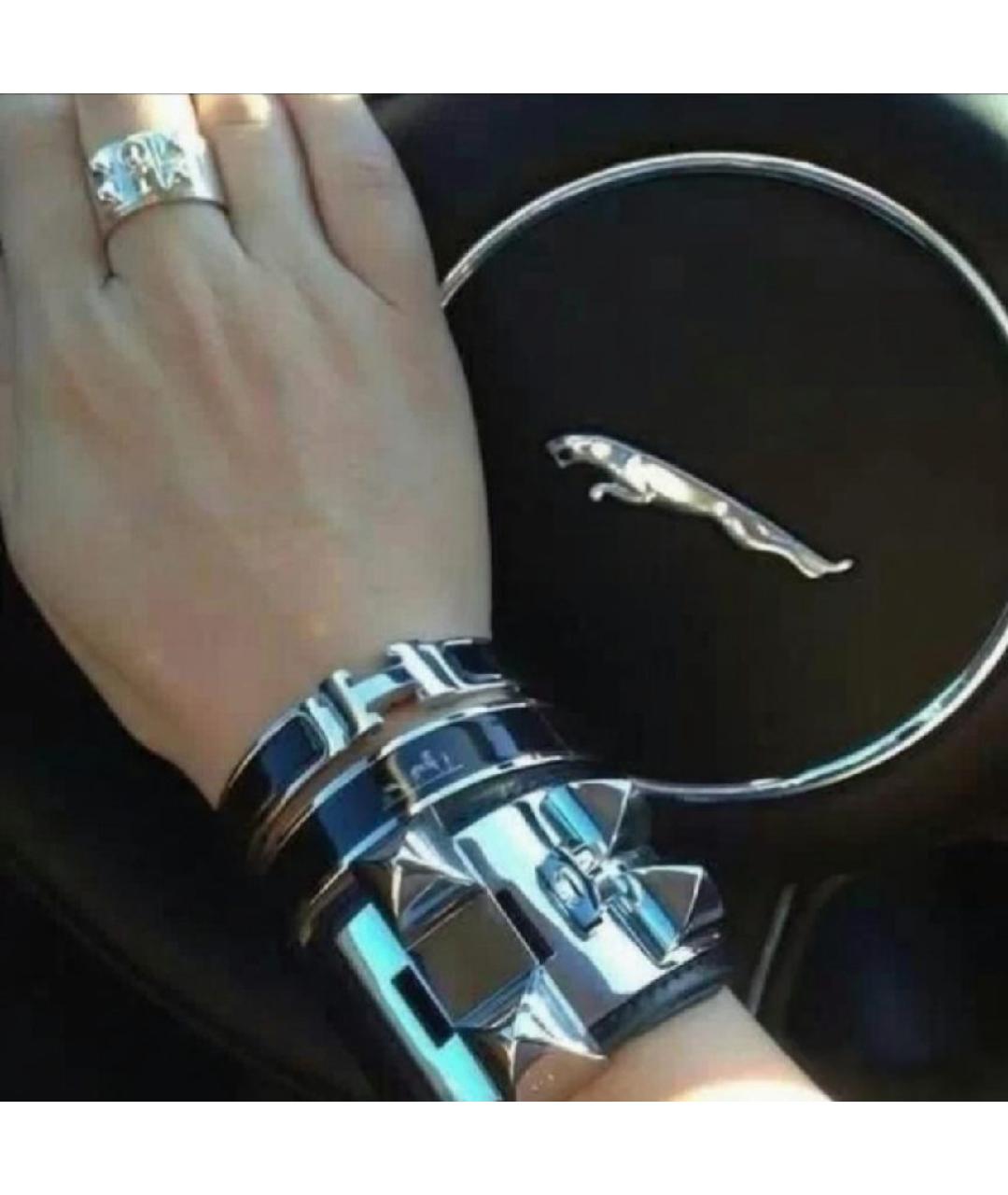 HERMES Синий кожаный браслет, фото 5