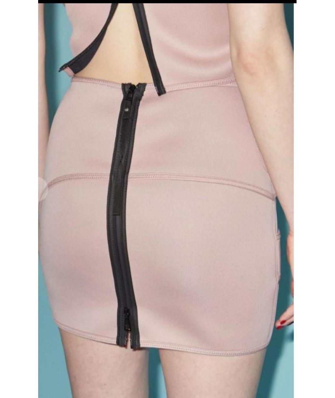 NO. 21 Коралловая полиэстеровая юбка миди, фото 2