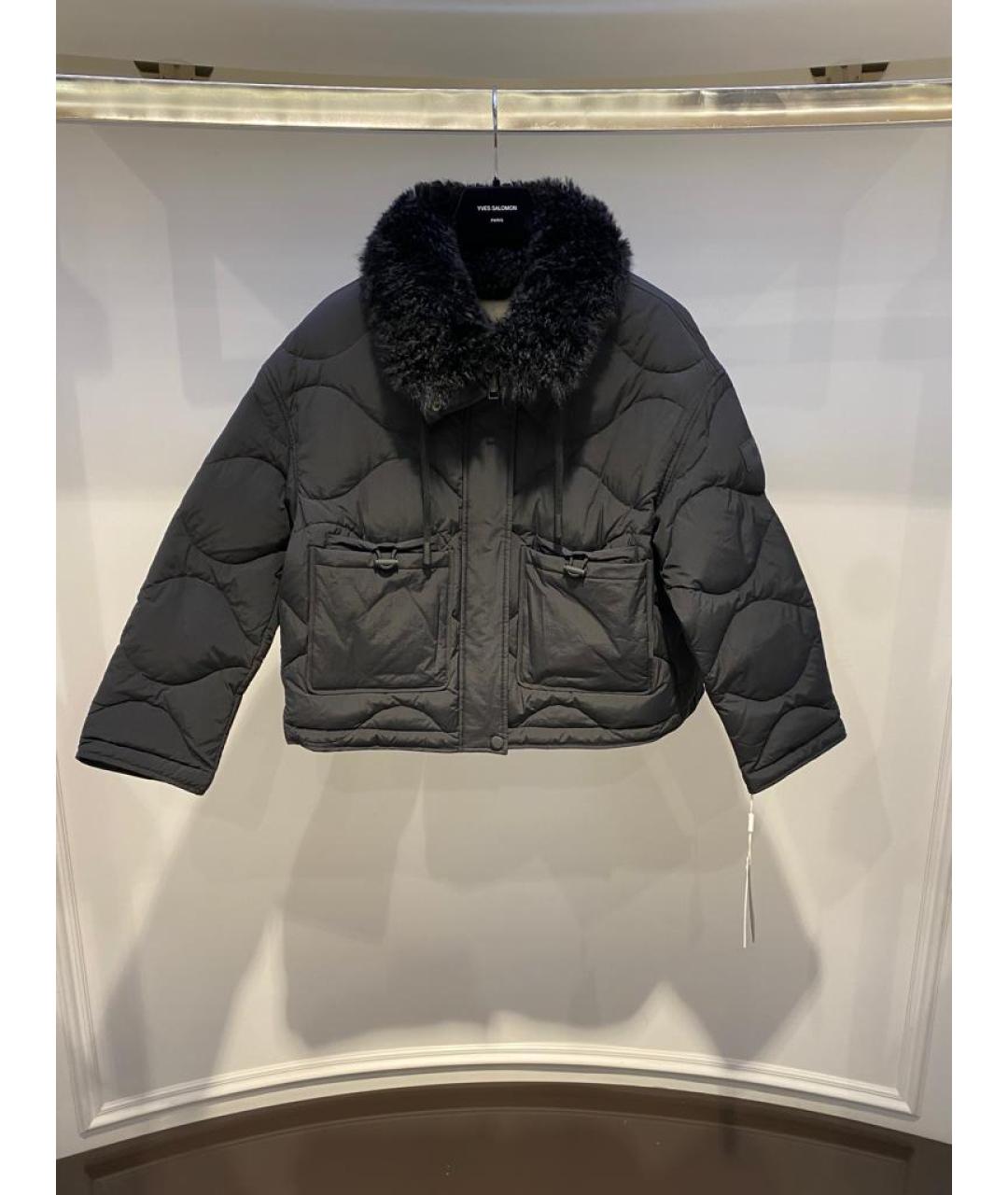 YVES SALOMON Черная полиамидовая куртка, фото 3