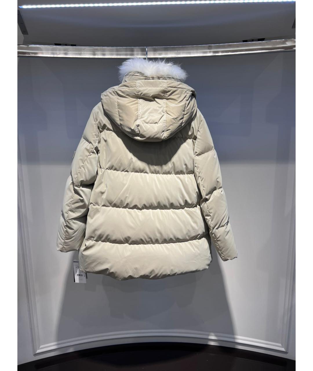 YVES SALOMON Бежевая полиэстеровая куртка, фото 2