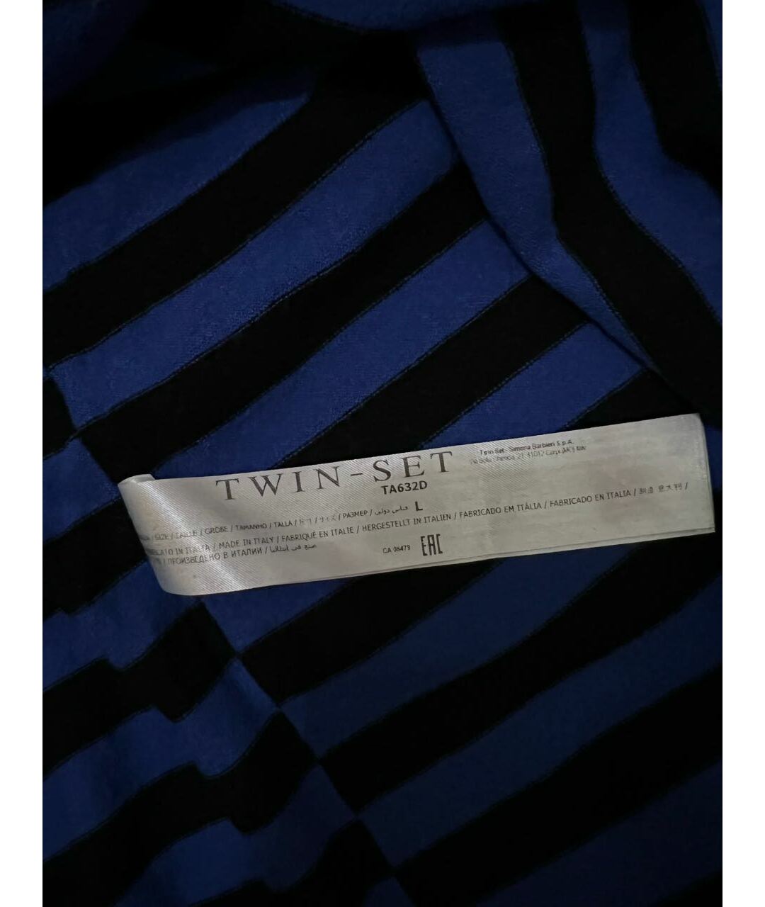 TWIN-SET Синее вискозное повседневное платье, фото 5