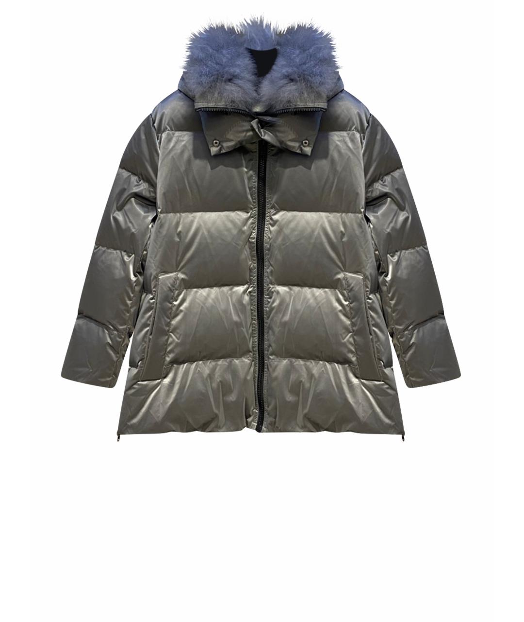 YVES SALOMON Серая полиэстеровая куртка, фото 1