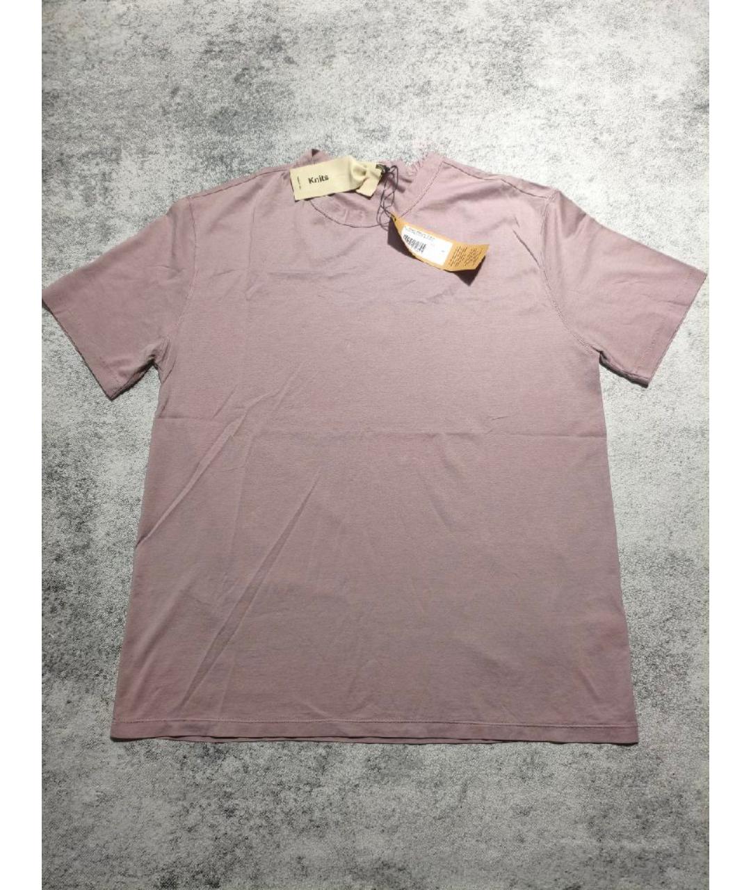 TEN C Розовая хлопковая футболка, фото 1