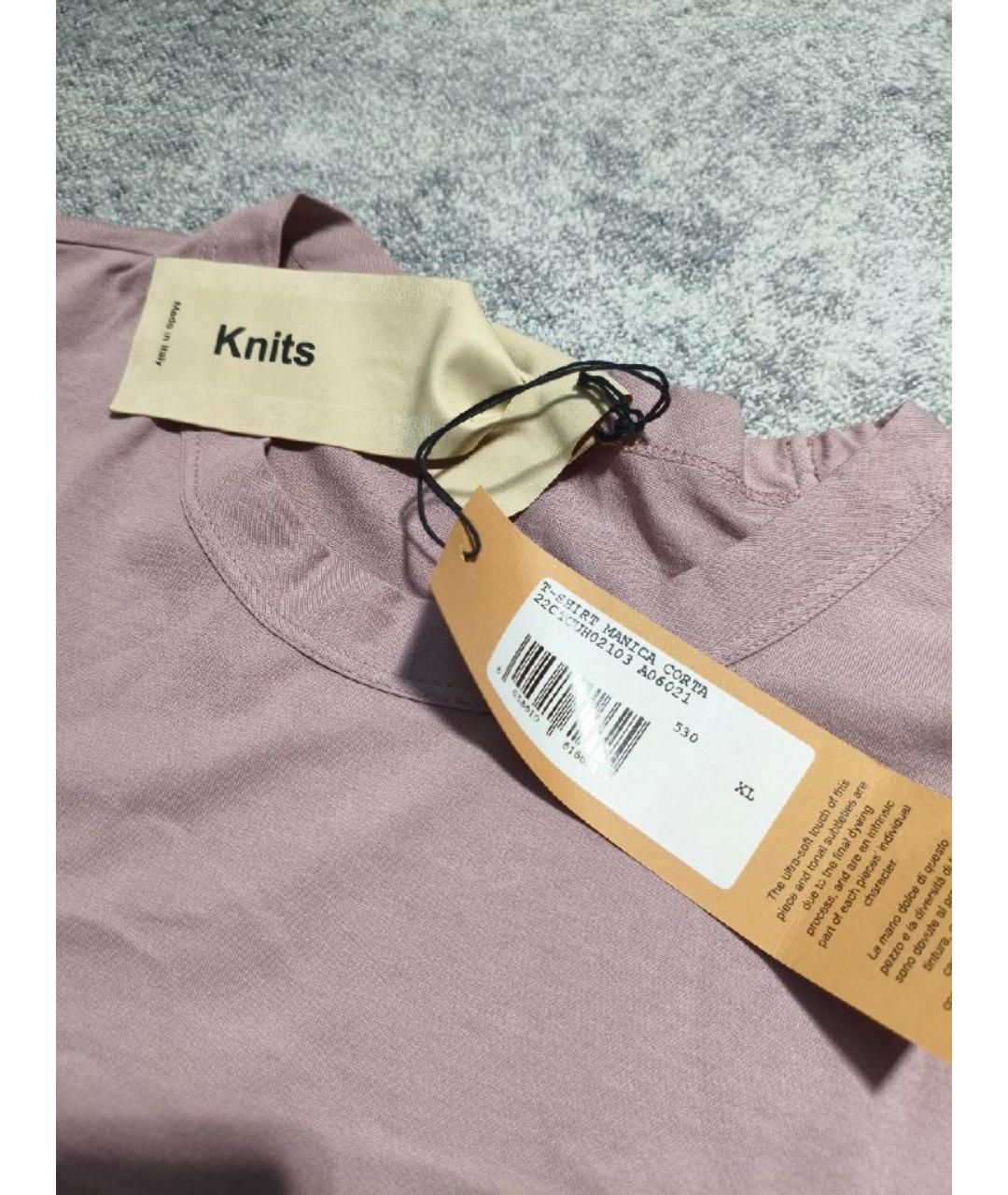 TEN C Розовая хлопковая футболка, фото 4