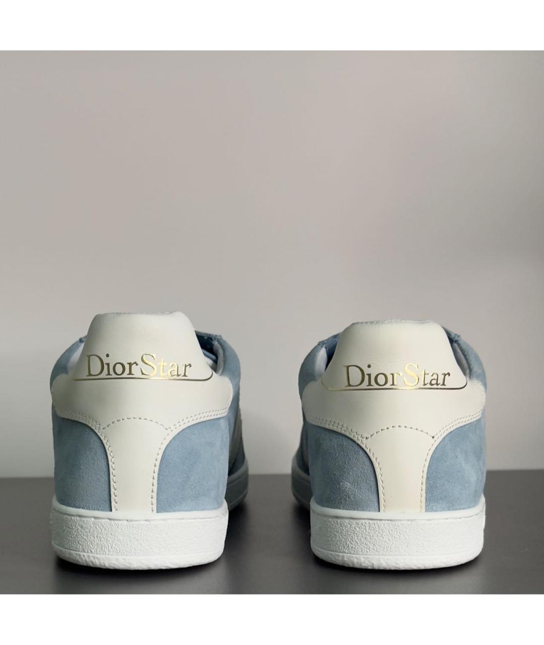 CHRISTIAN DIOR Голубые замшевые кроссовки, фото 4