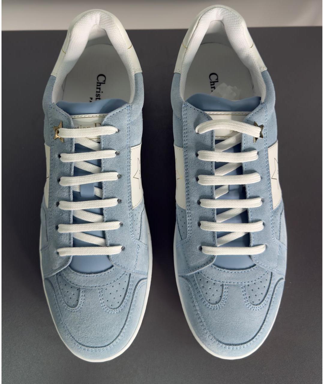 CHRISTIAN DIOR Голубые замшевые кроссовки, фото 2