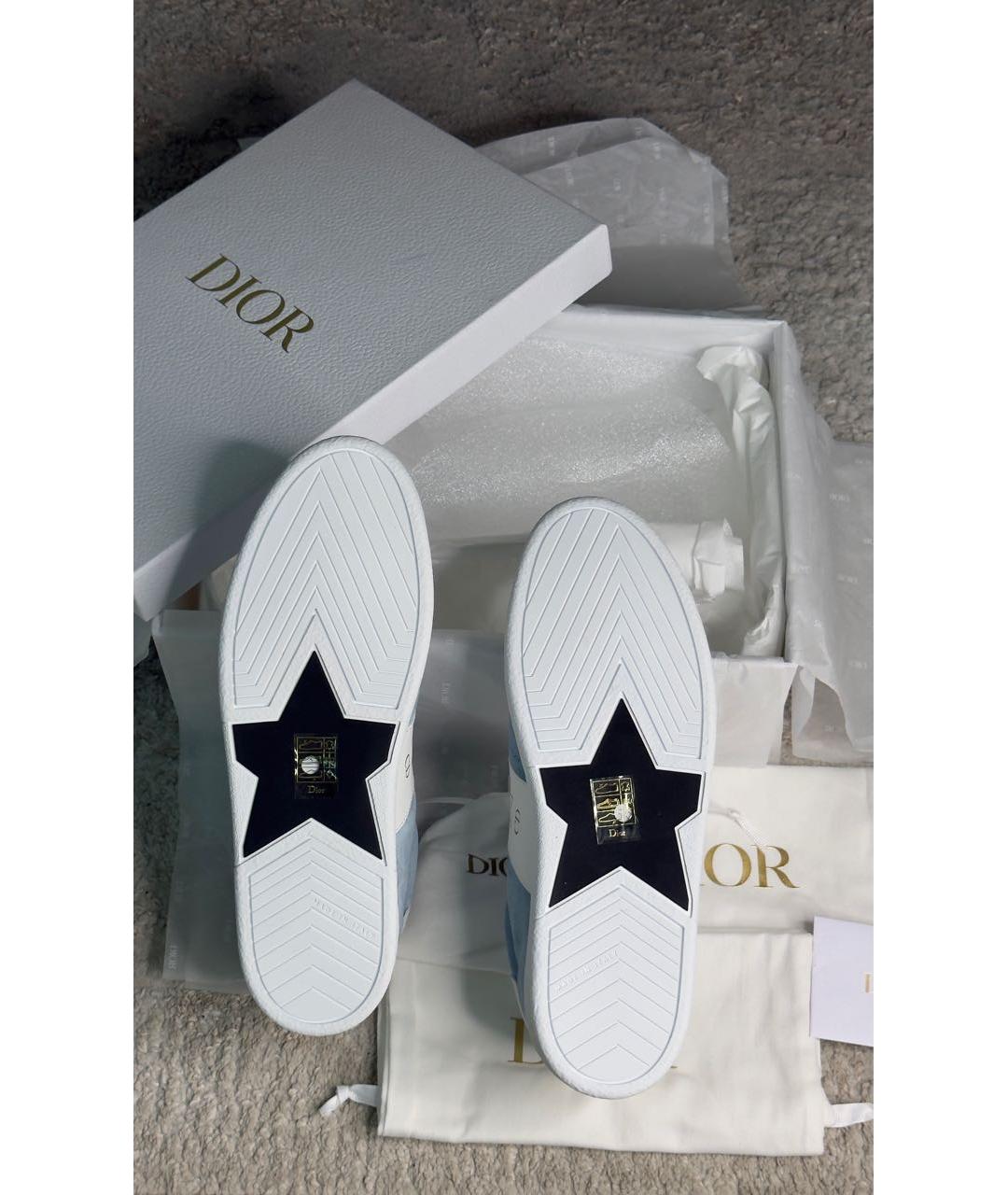 CHRISTIAN DIOR Голубые замшевые кроссовки, фото 5