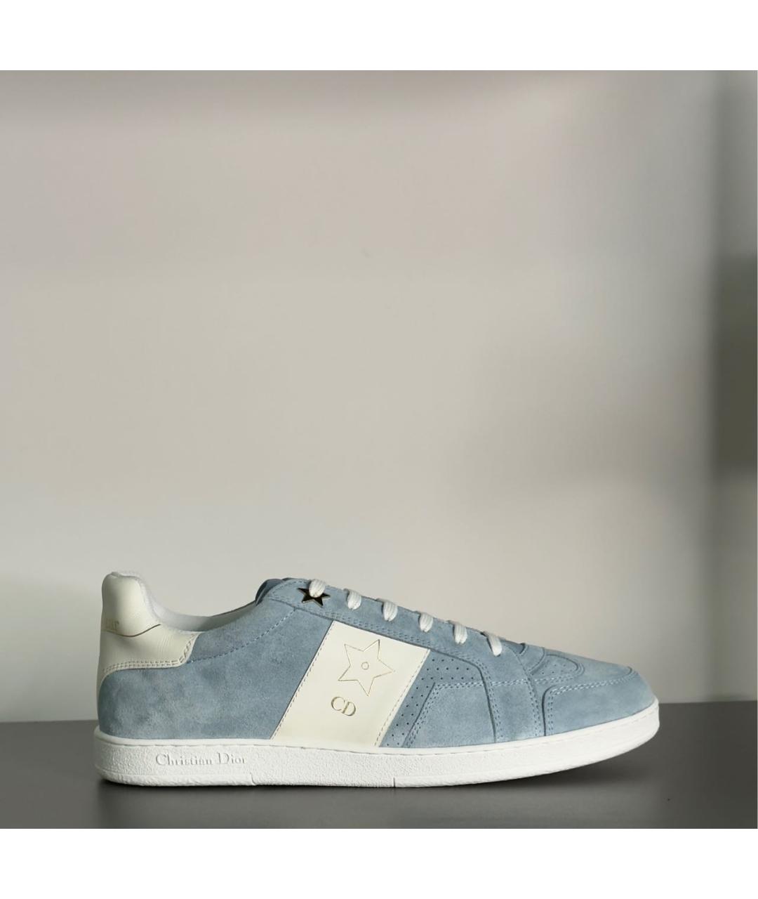 CHRISTIAN DIOR Голубые замшевые кроссовки, фото 9