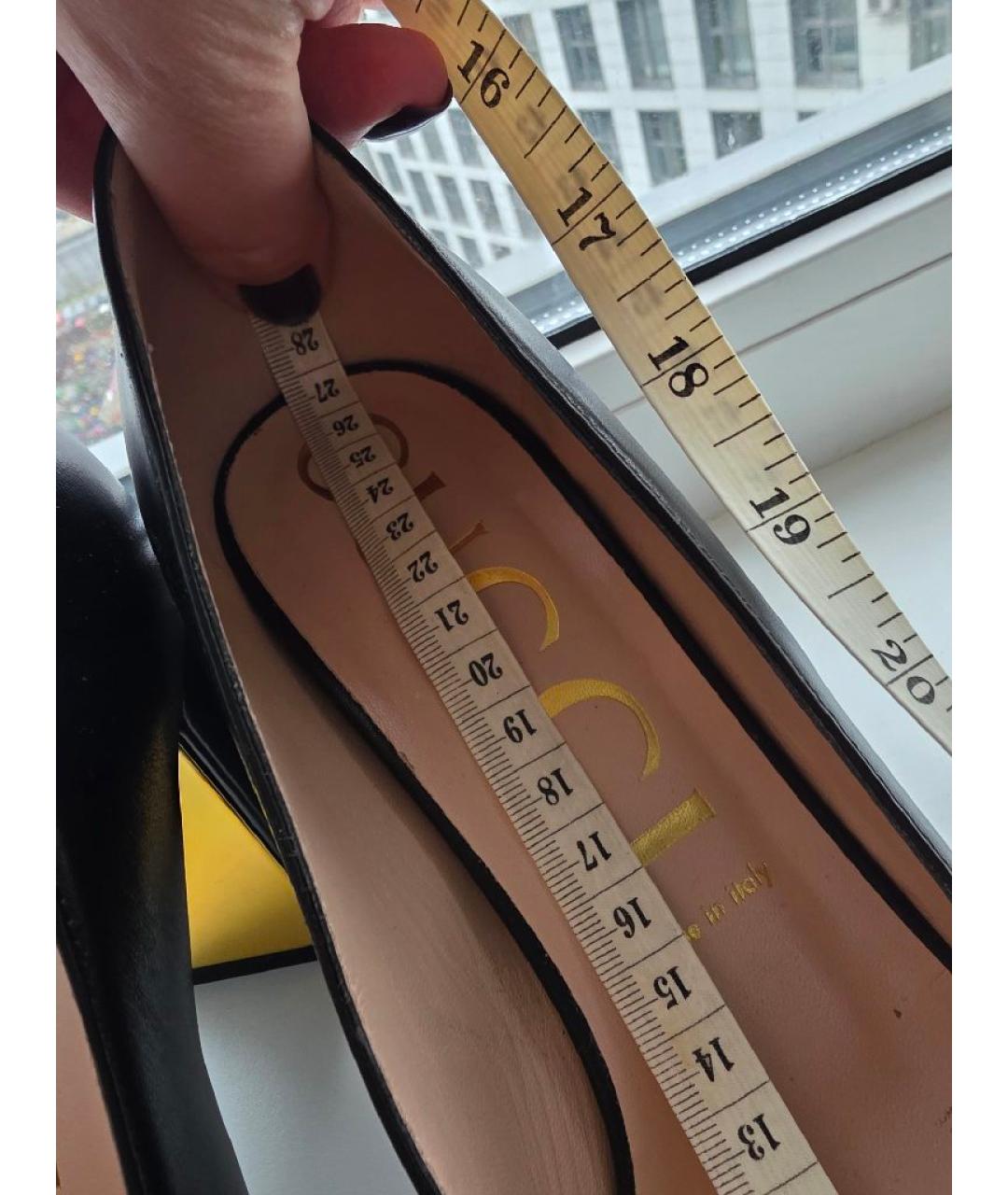 GUCCI Черные кожаные туфли, фото 7