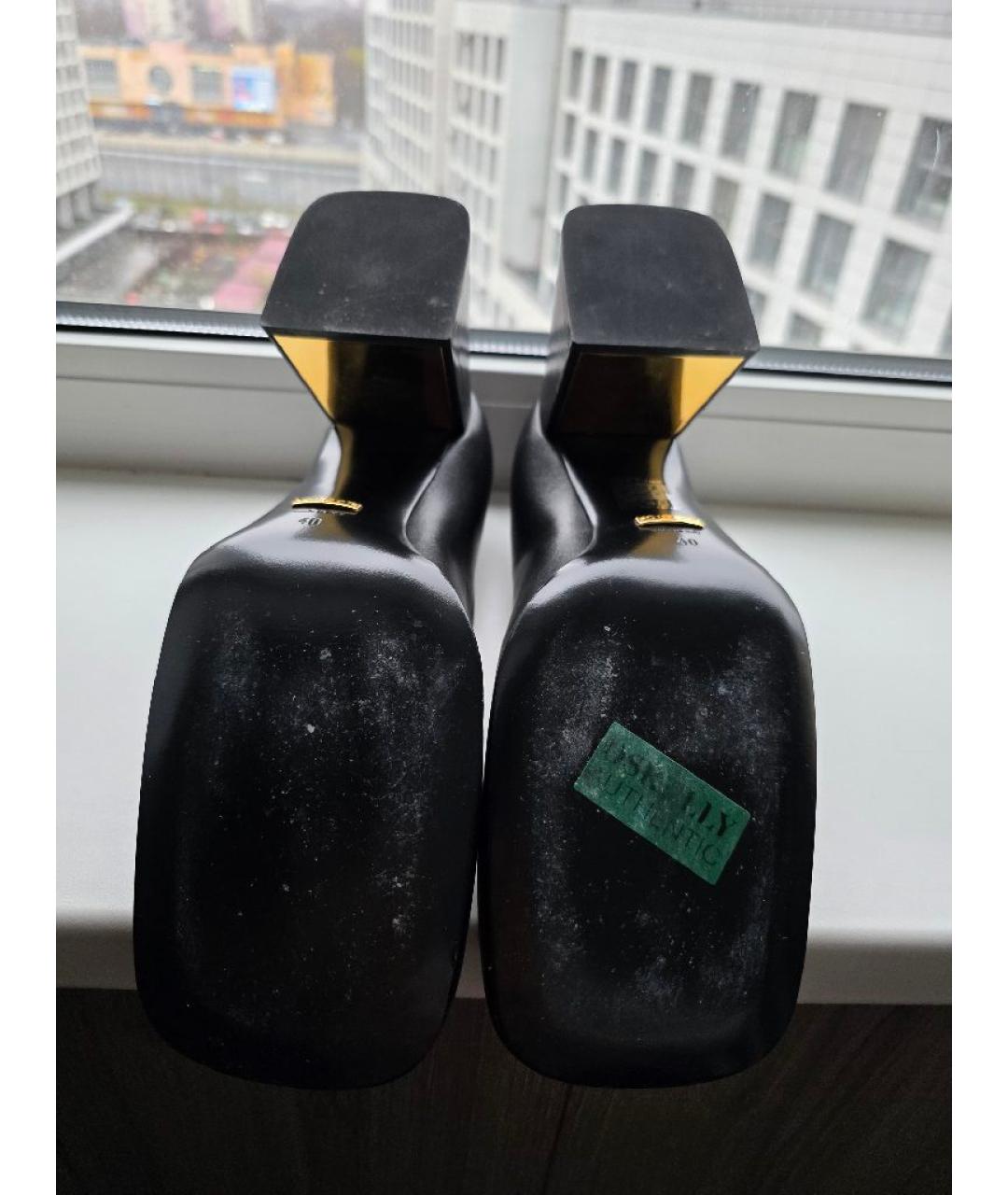 GUCCI Черные кожаные туфли, фото 5