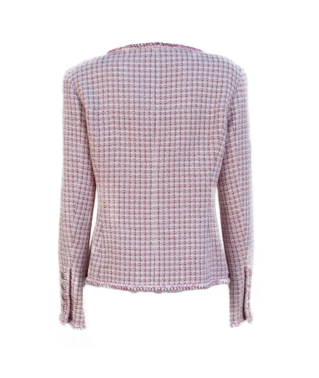 CHANEL Розовый хлопковый жакет/пиджак, фото 2