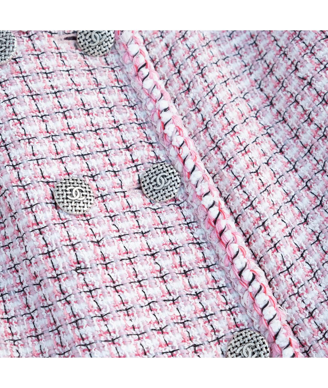 CHANEL Розовый хлопковый жакет/пиджак, фото 4
