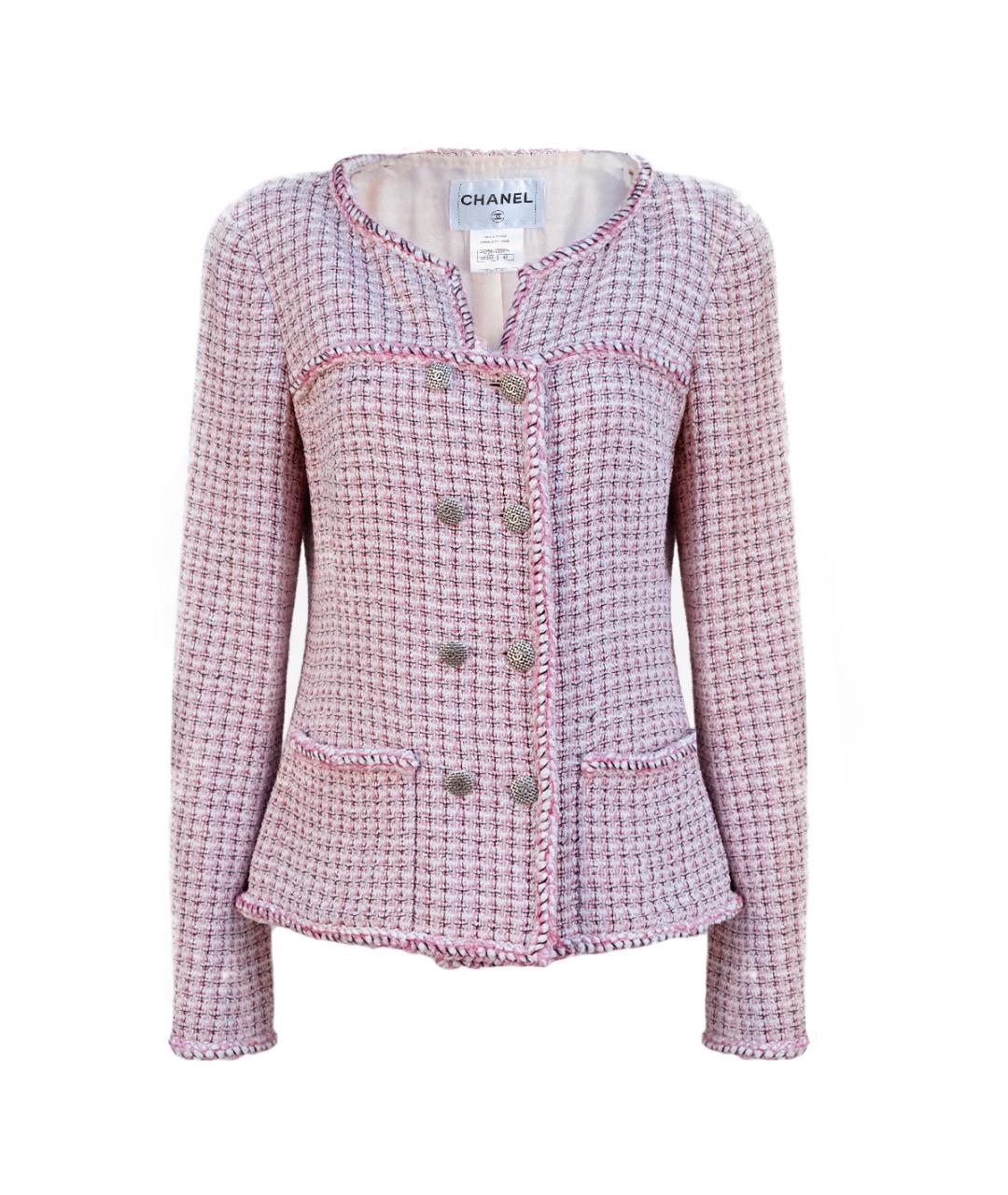 CHANEL Розовый хлопковый жакет/пиджак, фото 1