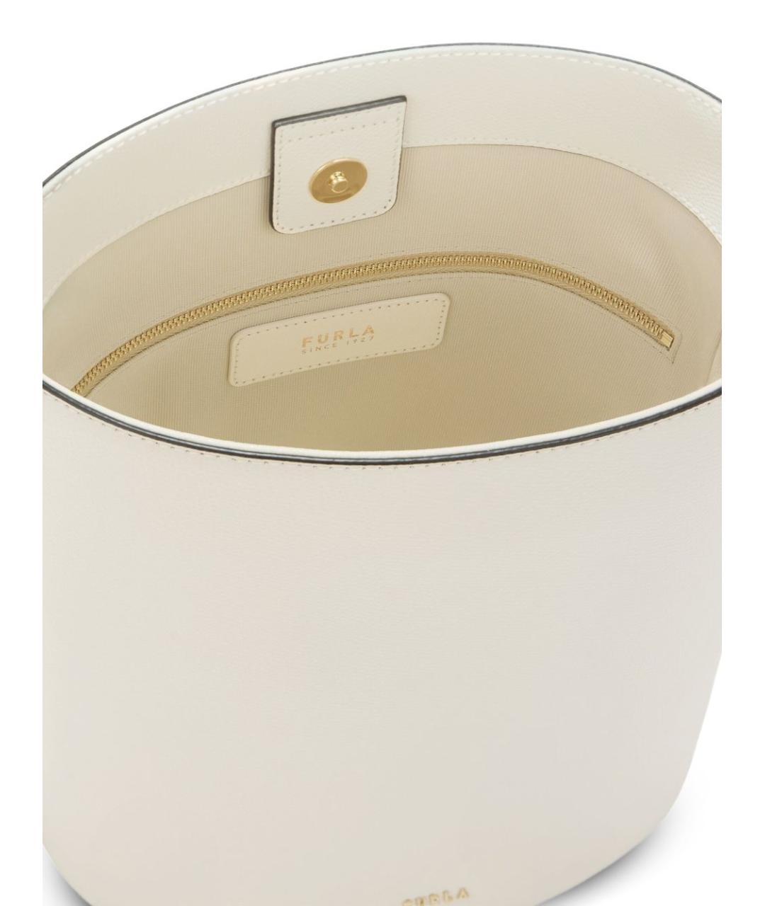 FURLA Белая кожаная сумка через плечо, фото 4