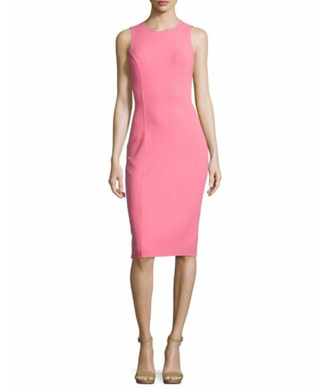 MICHAEL KORS COLLECTION Розовое шерстяное повседневное платье, фото 9