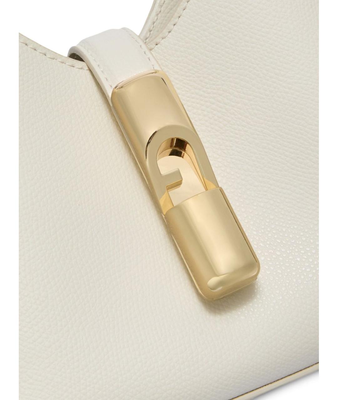 FURLA Белая кожаная сумка через плечо, фото 4