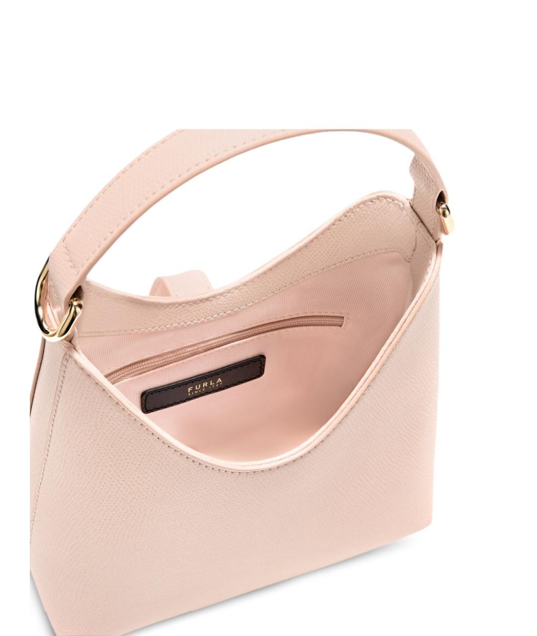 FURLA Розовая кожаная сумка через плечо, фото 3