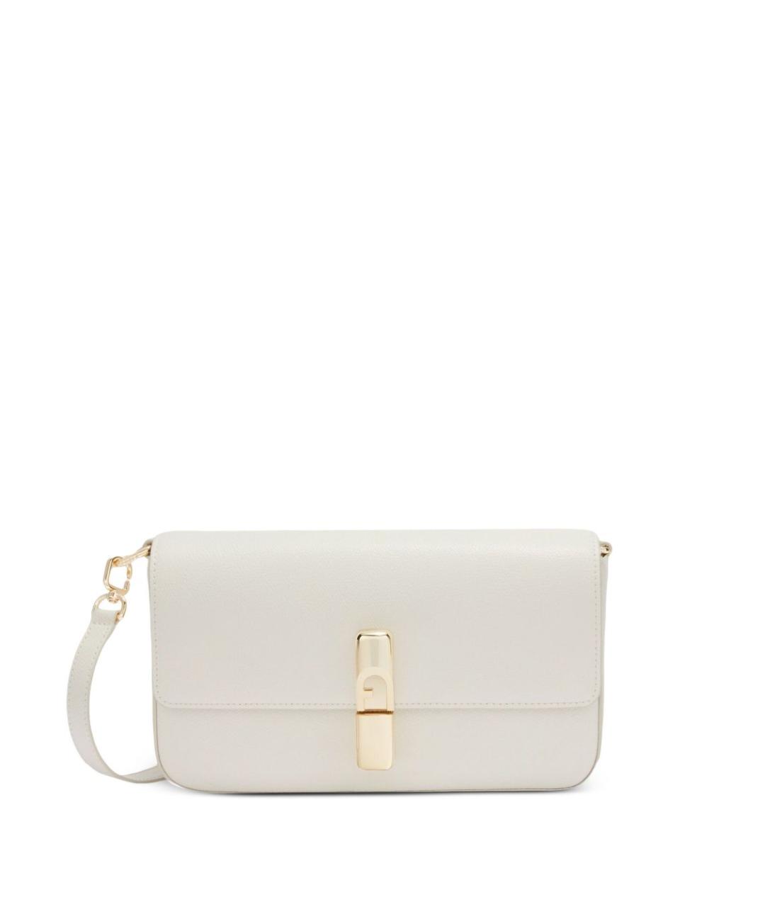 FURLA Белая кожаная сумка через плечо, фото 1