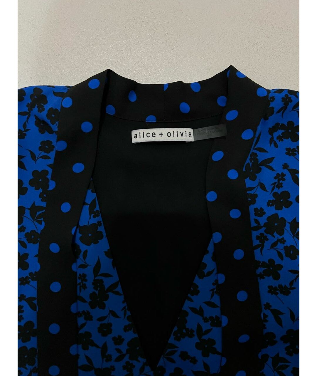 ALICE+OLIVIA Синее полиэстеровое повседневное платье, фото 4