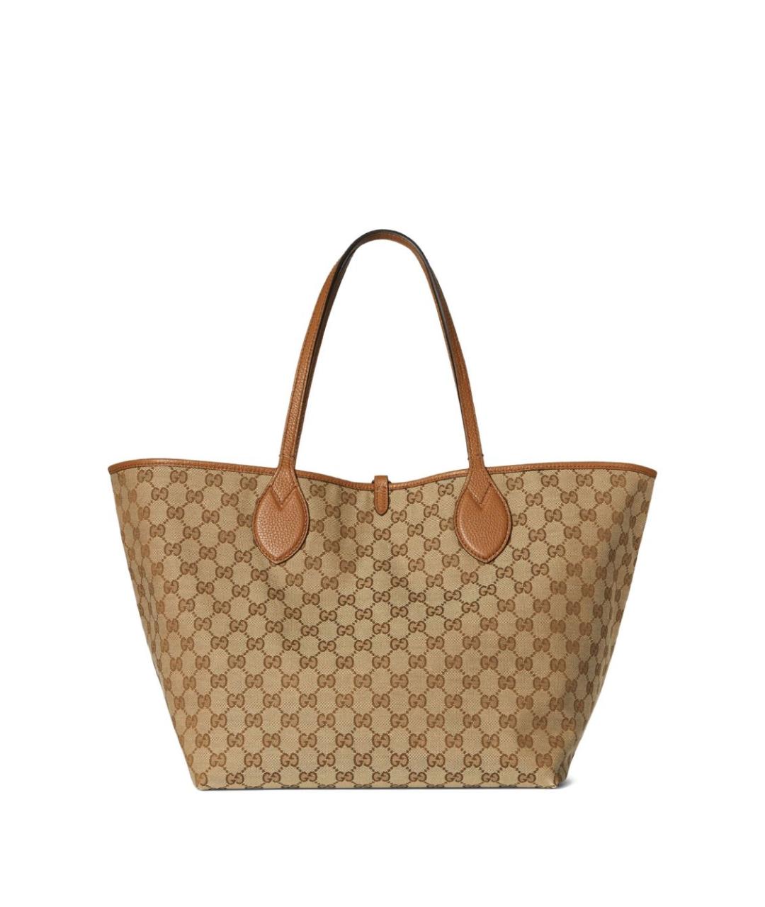 GUCCI Бежевая кожаная сумка тоут, фото 2