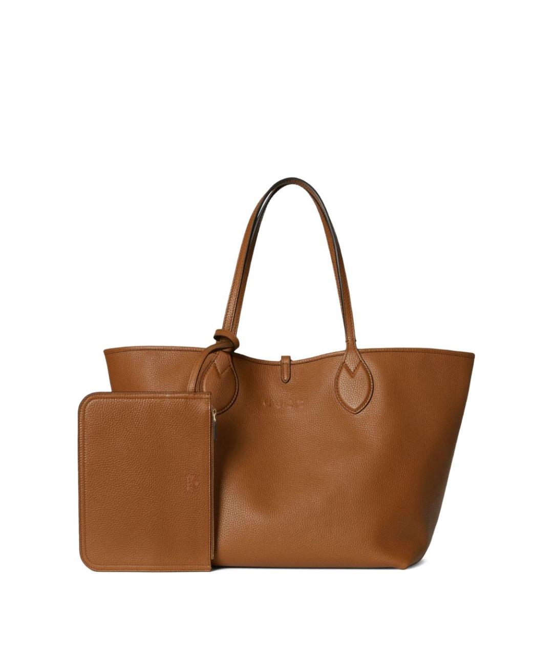 GUCCI Бежевая кожаная сумка тоут, фото 4