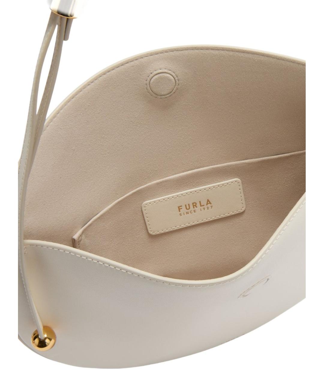 FURLA Белая кожаная сумка через плечо, фото 2