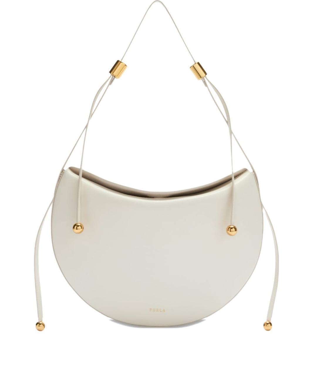 FURLA Белая кожаная сумка через плечо, фото 1