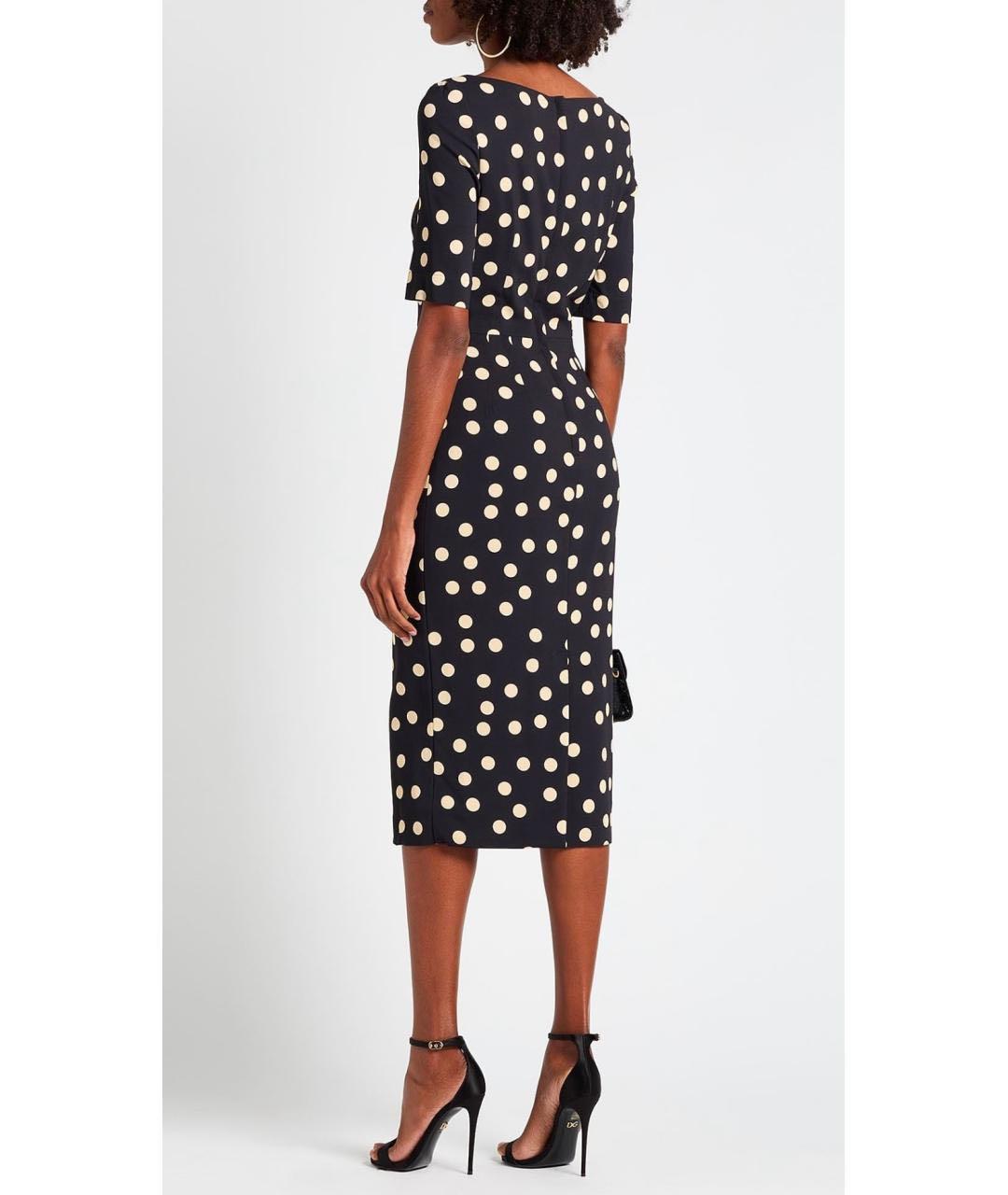 DOLCE&GABBANA Черное вискозное коктейльное платье, фото 2