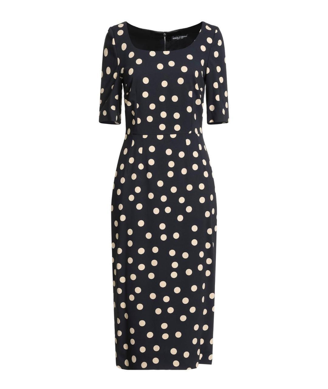 DOLCE&GABBANA Черное вискозное коктейльное платье, фото 1