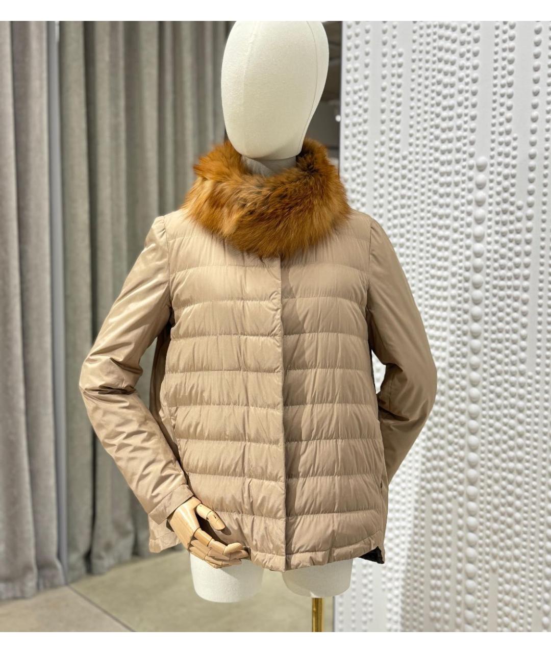 BRUNELLO CUCINELLI Бежевая полиамидовая куртка, фото 5