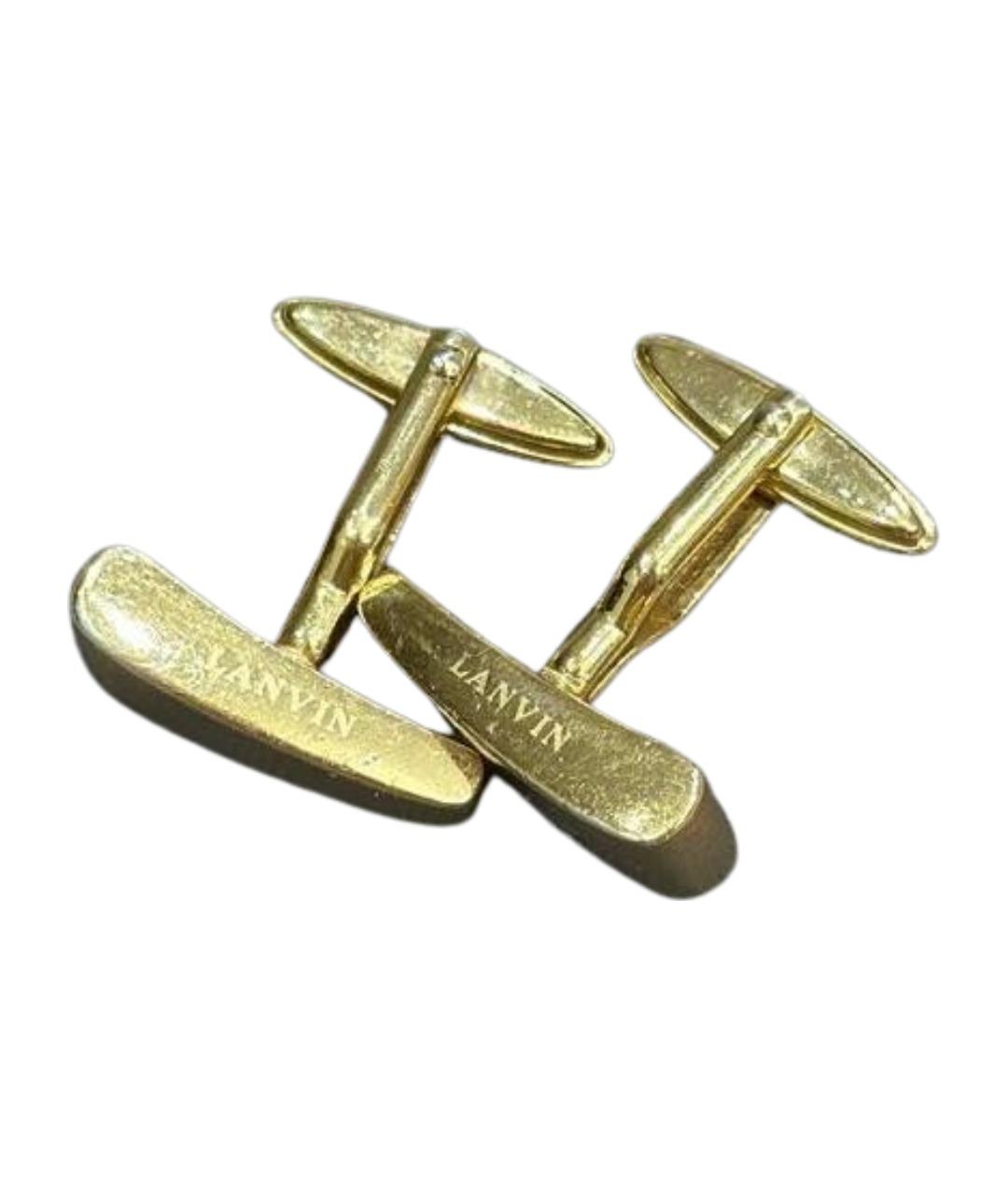LANVIN Золотые металлические запонки, фото 1