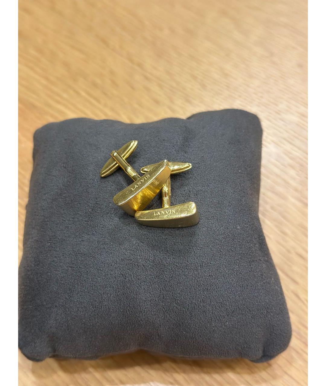 LANVIN Золотые металлические запонки, фото 2