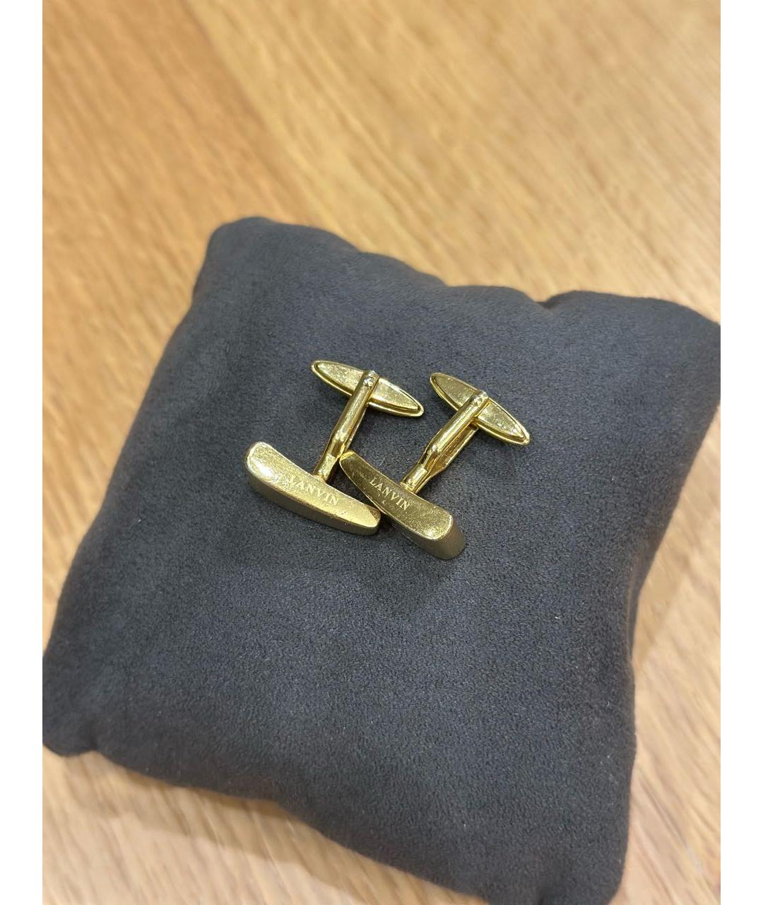 LANVIN Золотые металлические запонки, фото 4