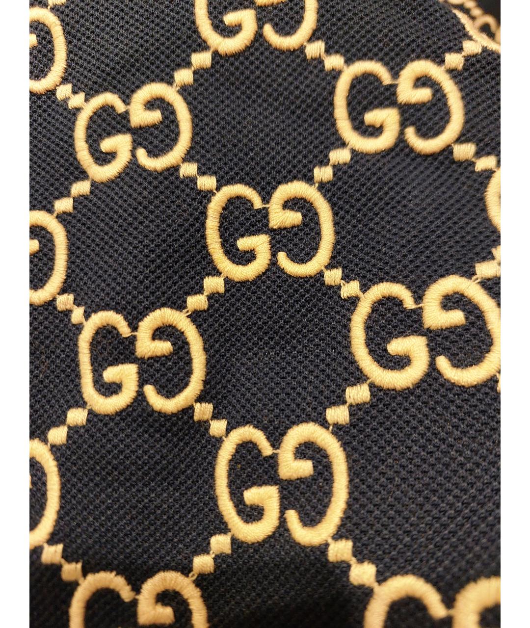 GUCCI Синее хлопковое поло с коротким рукавом, фото 4