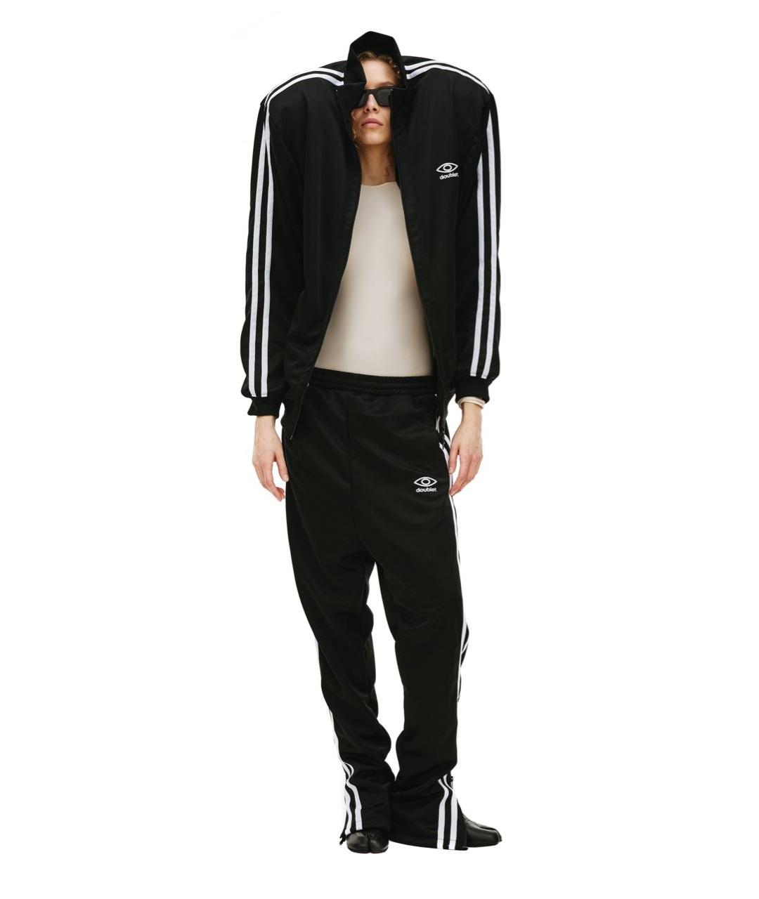 DOUBLET Черные полиэстеровые повседневные брюки, фото 8